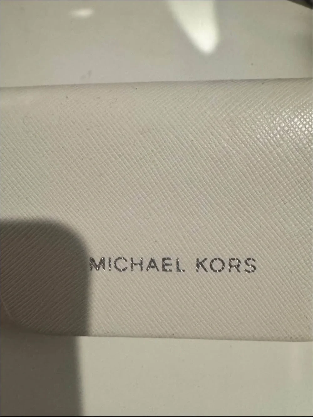 Michael Kors Sunglasses and White Leather Logo Eyewear Case